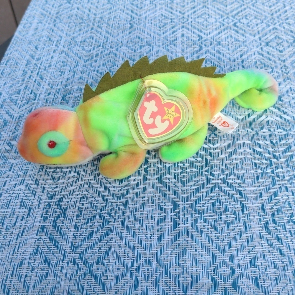 TY IGGY Beanie Baby 1997 IGUANA Vintage Toy Collectible ✨ BD 8-12-97